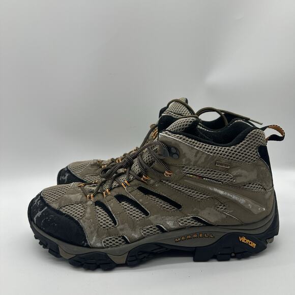 Mens Size 14 Merrell Moab Mid Gore Tex Dark Tan Men J87311W Boots Lace Up - Picture 4 of 9